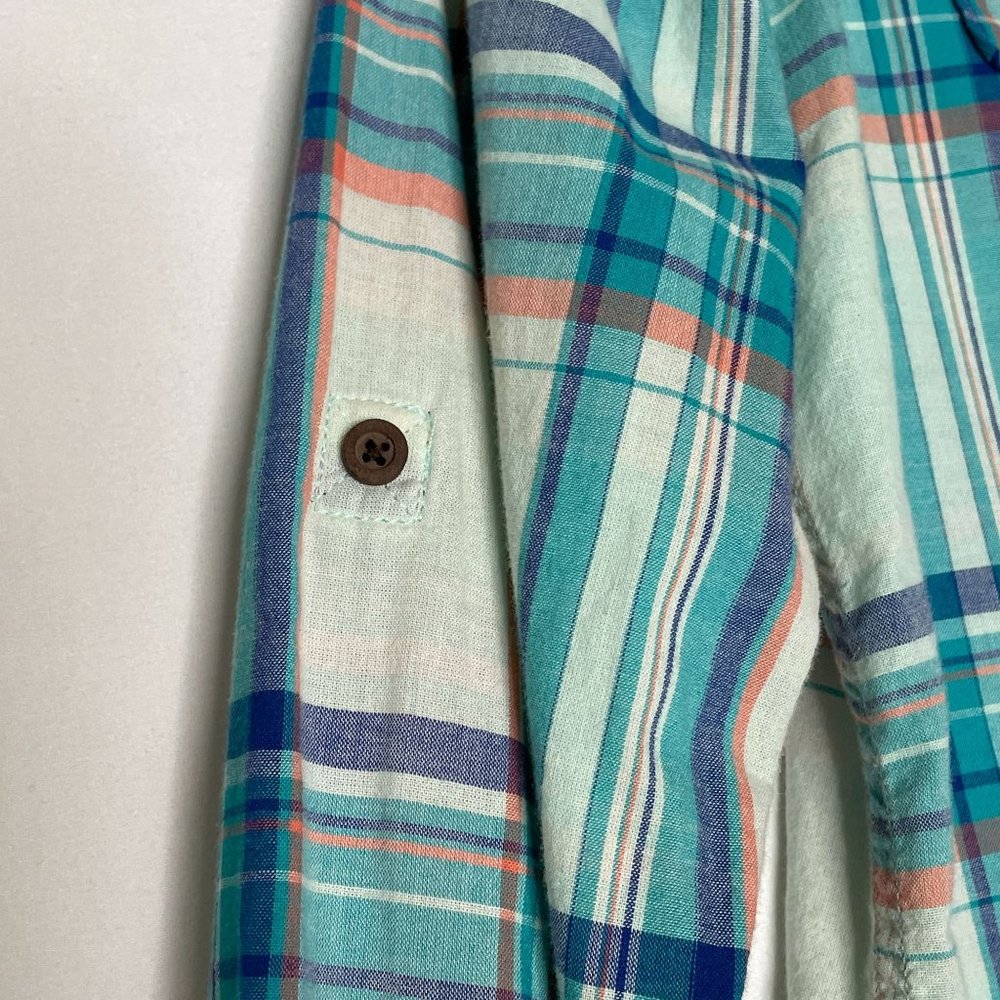 4/$25 The North Face Shirt Cotton Plaid Long Sleeve Button Down Womens Sz S - Picture 7 of 12